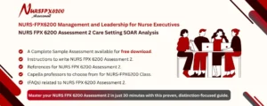NURS FPX 6200 Assessment 2 Care Setting SOAR Analysis