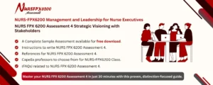 NURS FPX 6200 Assessment 4 Strategic Visioning with Stakeholders