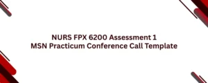 NURS FPX 6200 Assessment 1 MSN Practicum Conference Call Template
