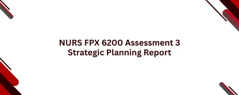 NURS FPX 6200 Assessment 3 Strategic Planning Report